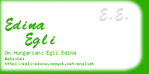 edina egli business card